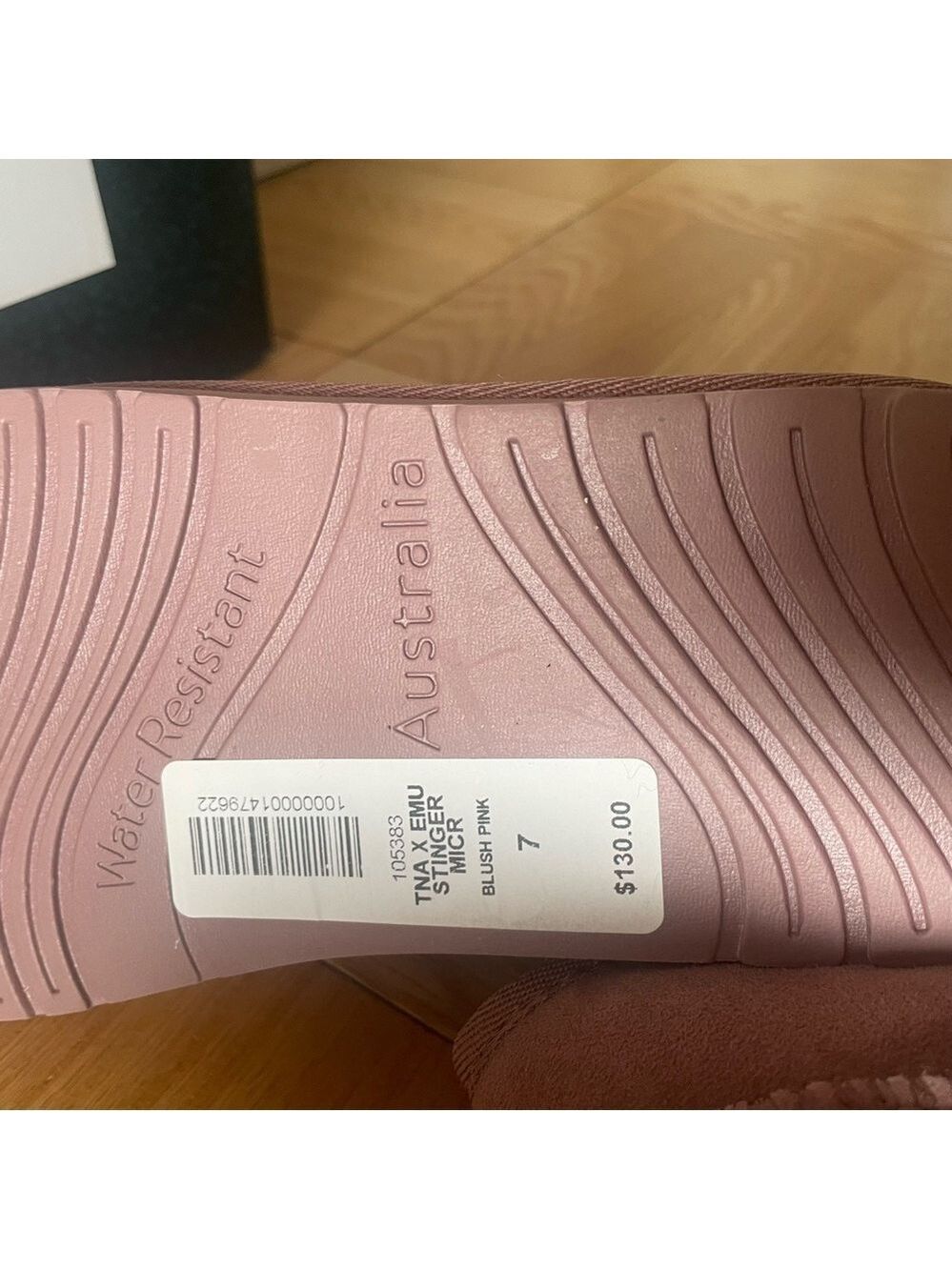 NIB TNAxEmu Australia Stinger Micro boots blush pink size 7 - Picture 6 of 9